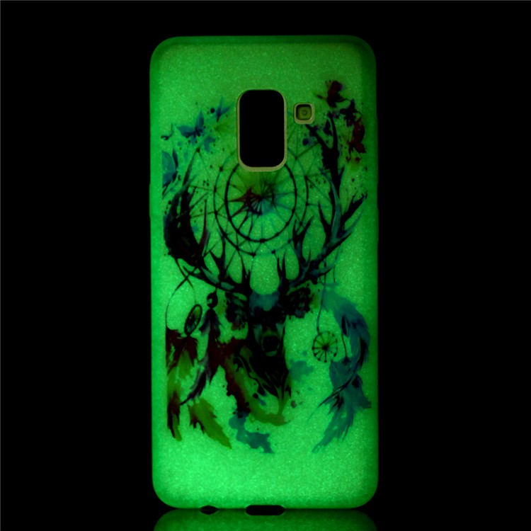 Noctilucent TPU Case for Samsung Galaxy A8+ (2018) - Feather Dream Catcher-7