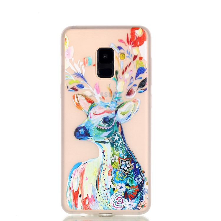 Noctilucent TPU Shell Case for Samsung Galaxy A8+ (2018) - Colorized Deer-2