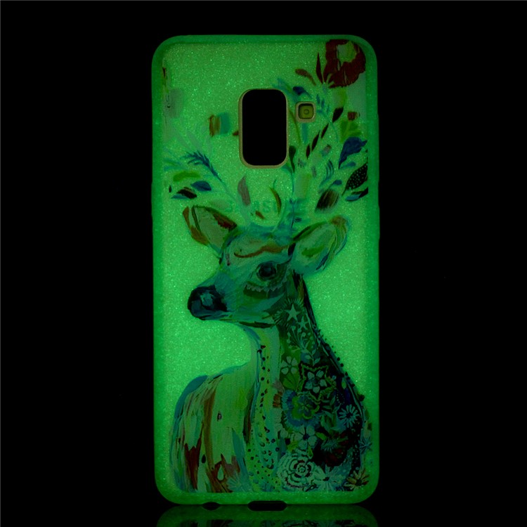 Noctilucent TPU Shell Case for Samsung Galaxy A8+ (2018) - Colorized Deer-6