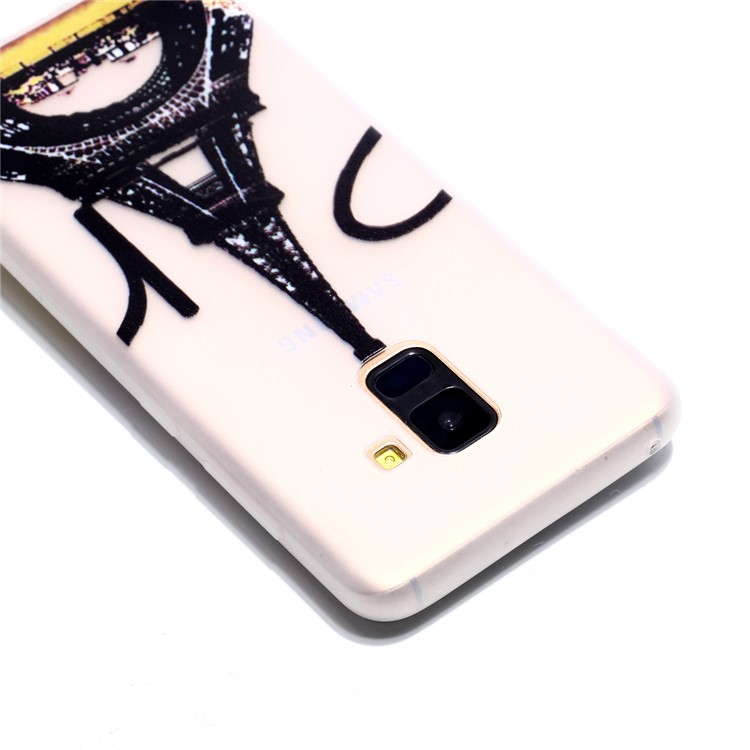 Noctilucent TPU Cover Case for Samsung Galaxy A8+ (2018) - Eiffel Tower-4