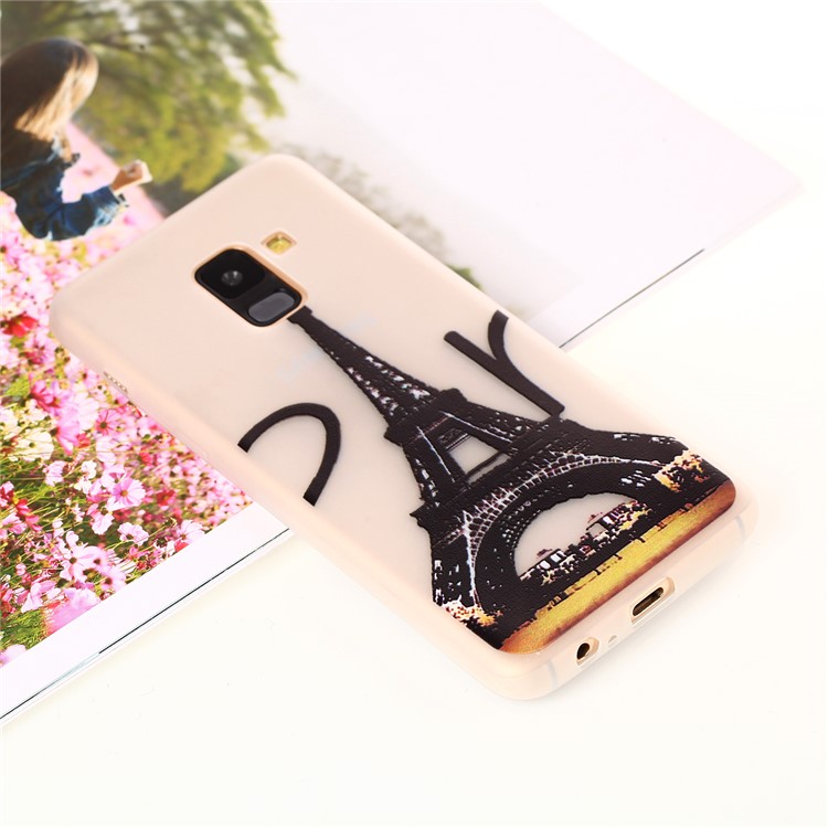 Noctilucent TPU Cover Case for Samsung Galaxy A8+ (2018) - Eiffel Tower-5