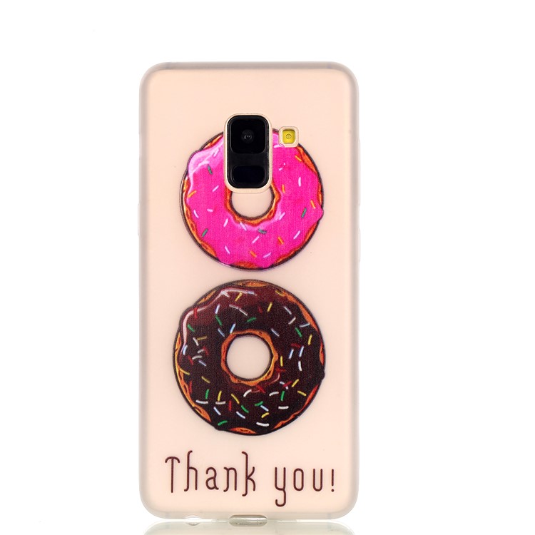 Noctilucent TPU Cover Phone Case for Samsung Galaxy A8+ (2018) - Doughnuts Pattern-2