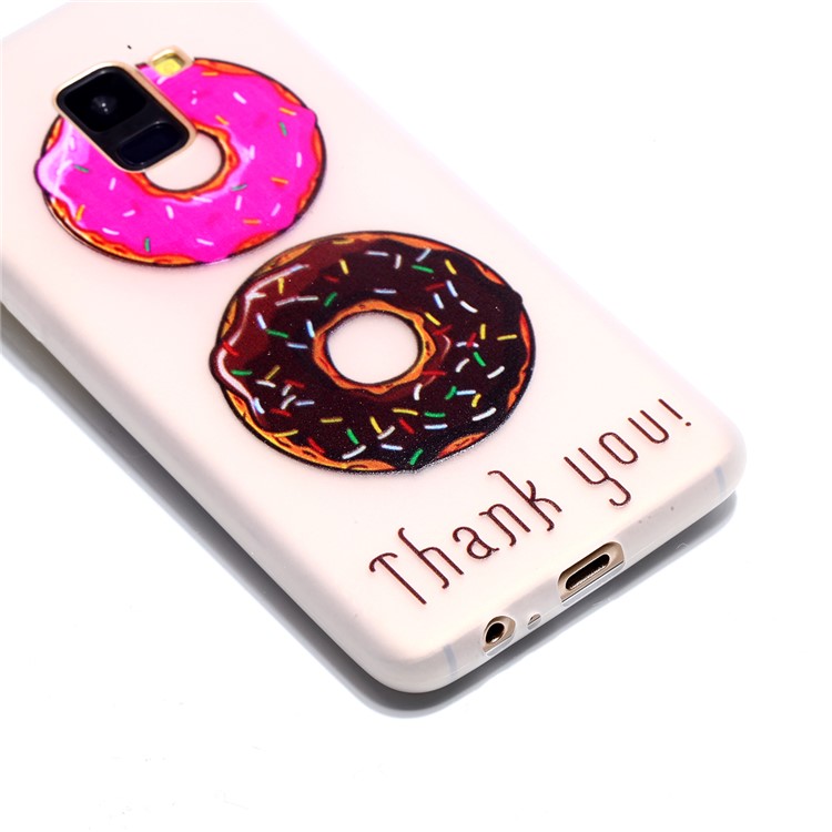 Noctilucent TPU Cover Phone Case for Samsung Galaxy A8+ (2018) - Doughnuts Pattern-3