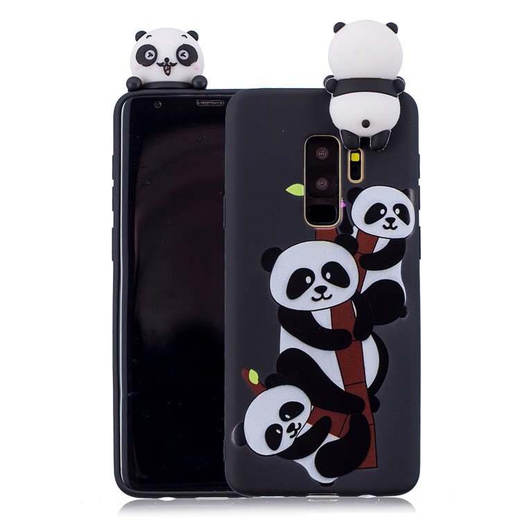 3D Cute Doll Pattern Printing TPU Back Case for Samsung Galaxy S9+ SM-G965 - Lovely Pandas-1