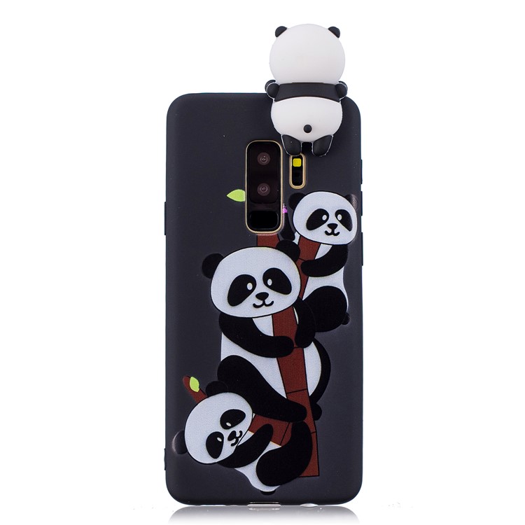 3D Cute Doll Pattern Printing TPU Back Case for Samsung Galaxy S9+ SM-G965 - Lovely Pandas-2