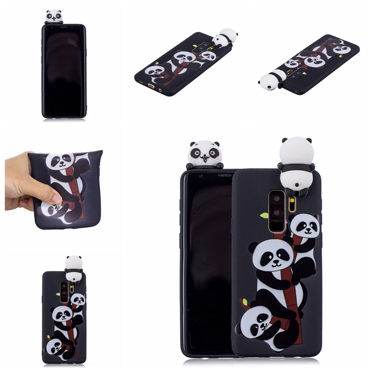 3D Cute Doll Pattern Printing TPU Back Case for Samsung Galaxy S9+ SM-G965 - Lovely Pandas-7