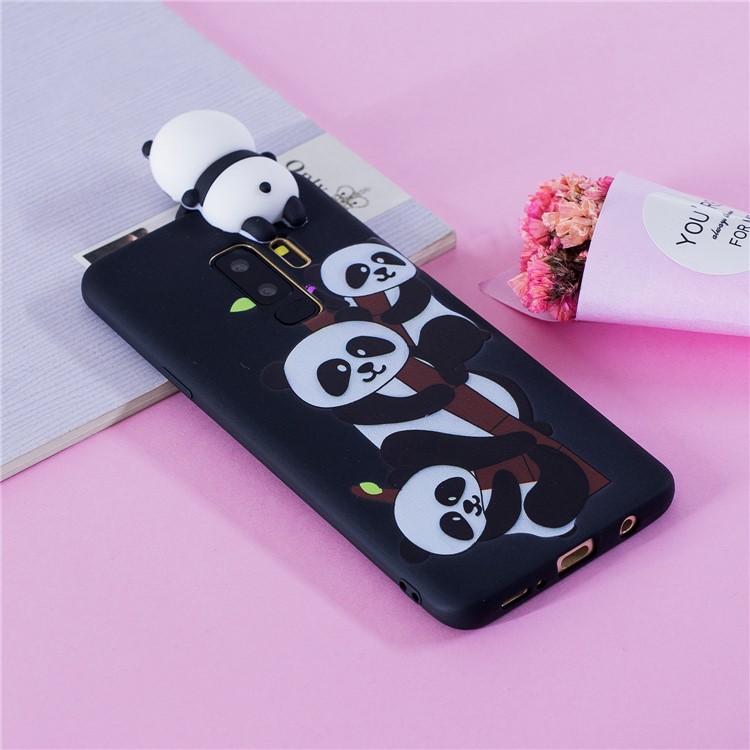 3D Cute Doll Pattern Printing TPU Back Case for Samsung Galaxy S9+ SM-G965 - Lovely Pandas-8
