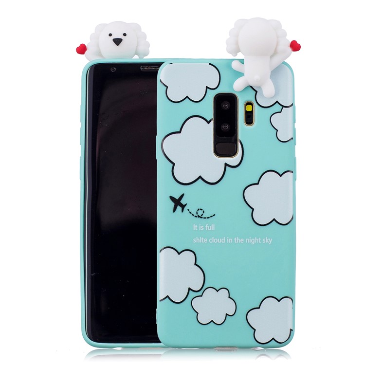 3D Cute Doll Pattern Printing TPU Case Cover Shell for Samsung Galaxy S9+ SM-G965 - Cloud Pattern-1