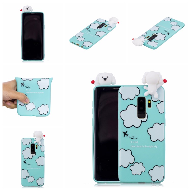 3D Cute Doll Pattern Printing TPU Case Cover Shell for Samsung Galaxy S9+ SM-G965 - Cloud Pattern-7