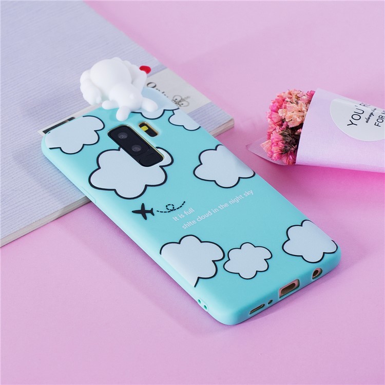 3D Cute Doll Pattern Printing TPU Case Cover Shell for Samsung Galaxy S9+ SM-G965 - Cloud Pattern-8