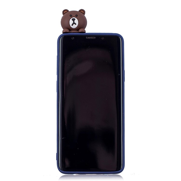 3D Cute Doll Pattern Printing TPU Protective Case for Samsung Galaxy S9+ SM-G965 - Bear-3