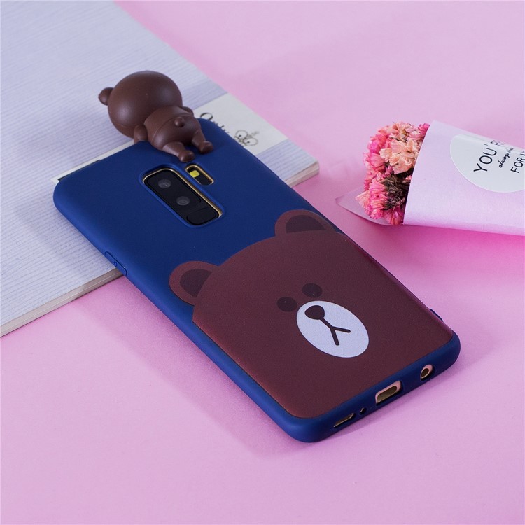 3D Cute Doll Pattern Printing TPU Protective Case for Samsung Galaxy S9+ SM-G965 - Bear-8