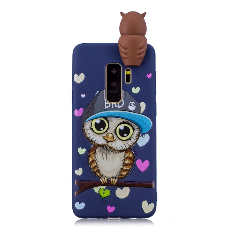 3D Cute Doll Pattern Printing TPU Flexible Case for Samsung Galaxy S9+ SM-G965 - Male Owl-2