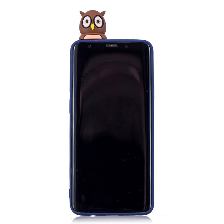 3D Cute Doll Pattern Printing TPU Flexible Case for Samsung Galaxy S9+ SM-G965 - Male Owl-3