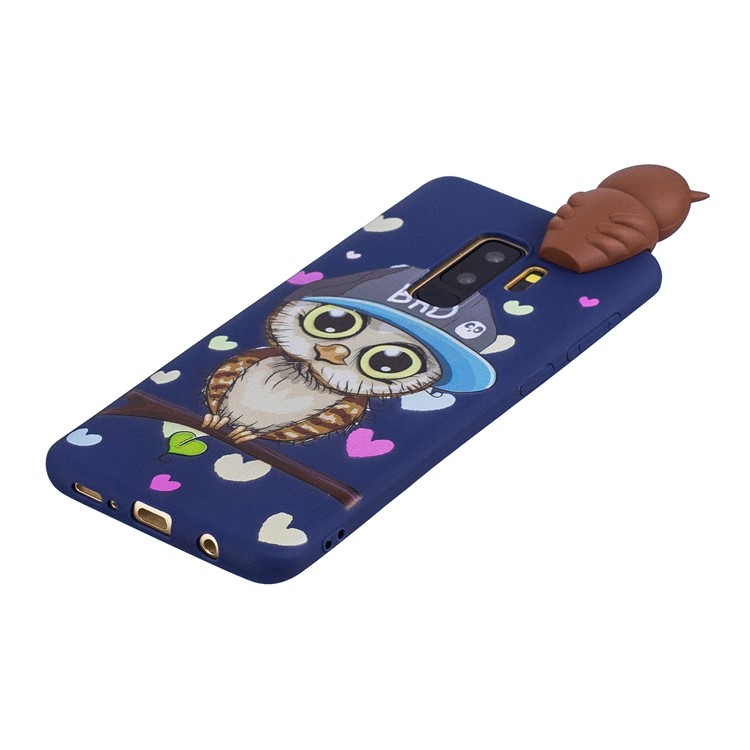 3D Cute Doll Pattern Printing TPU Flexible Case for Samsung Galaxy S9+ SM-G965 - Male Owl-4