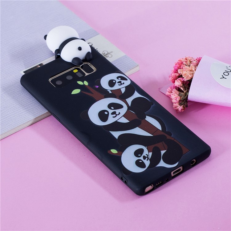 3D Cute Doll Pattern Printing TPU Cover for Samsung Galaxy Note 8 SM-N950 - Lovely Pandas-8