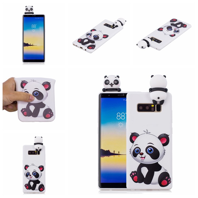3D Cute Doll Pattern Printing TPU Phone Casing for Samsung Galaxy Note 8 SM-N950 - Adorable Panda-7