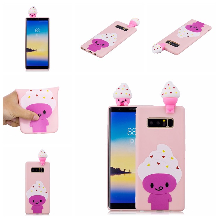 3D Cute Doll Pattern Printing TPU Mobile Cover for Samsung Galaxy Note 8 SM-N950 - Cartoon Animal-7