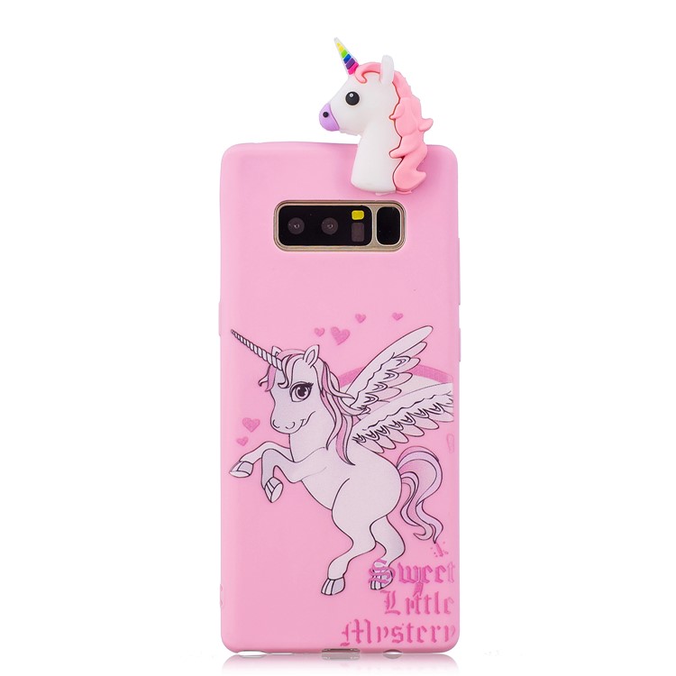 3D Cute Doll Pattern Printing TPU Phone Shell for Samsung Galaxy Note 8 SM-N950 - Unicorn-2