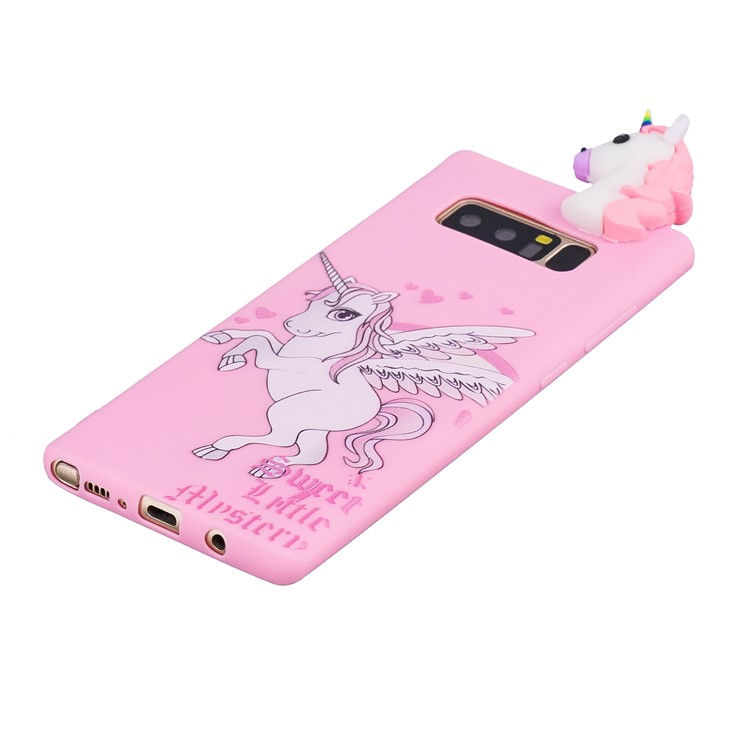 3D Cute Doll Pattern Printing TPU Phone Shell for Samsung Galaxy Note 8 SM-N950 - Unicorn-4