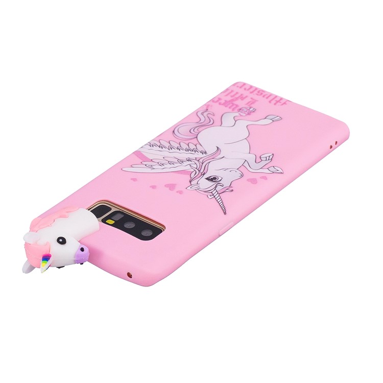 3D Cute Doll Pattern Printing TPU Phone Shell for Samsung Galaxy Note 8 SM-N950 - Unicorn-5