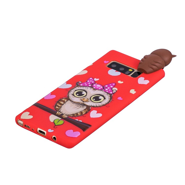 3D Cute Doll Pattern Printing TPU Mobile Phone Case Shell for Samsung Galaxy Note 8 SM-N950 - Female Owl-4