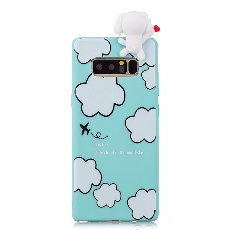 Sush Della Copertina TPU Per Motivi Per Bambole Carina 3D Per Samsung Galaxy Note 8 SM-N950 - Pattern Cloud-2