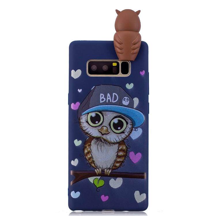 3D Cute Doll Pattern Printing TPU Cell Phone Case Accessory for Samsung Galaxy Note 8 SM-N950 - Male Owl-2