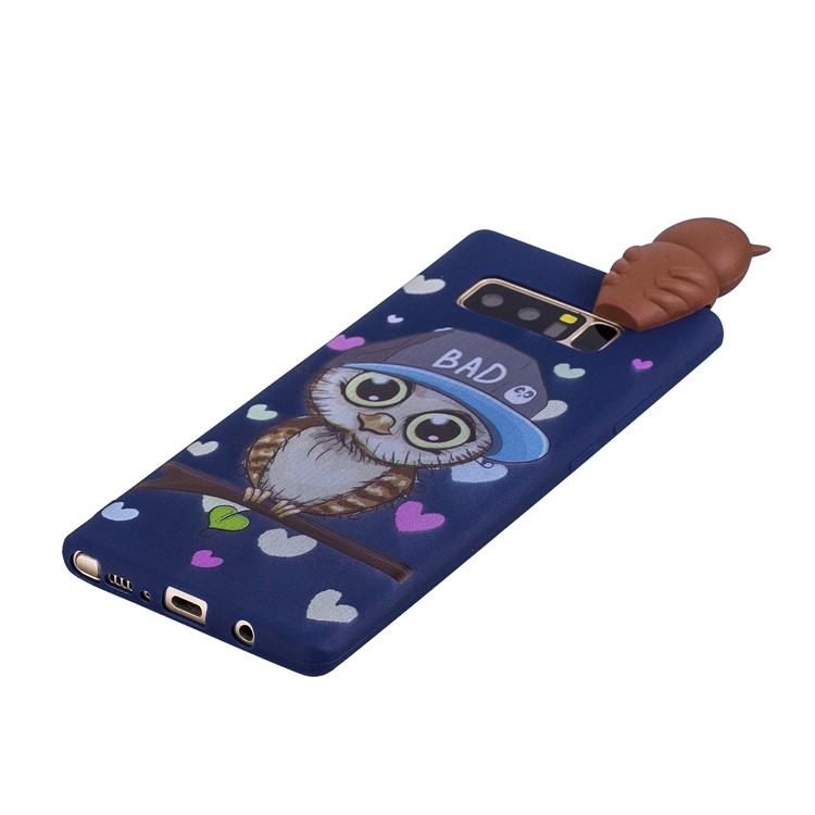 3D Cute Doll Pattern Printing TPU Cell Phone Case Accessory for Samsung Galaxy Note 8 SM-N950 - Male Owl-4