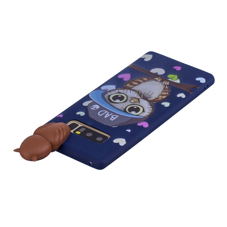 3D Cute Doll Pattern Printing TPU Cell Phone Case Accessory for Samsung Galaxy Note 8 SM-N950 - Male Owl-5