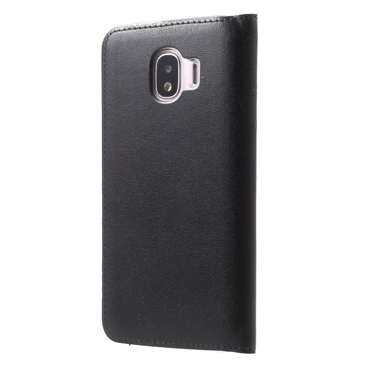 View Window Leather Phone Case for Samsung Galaxy J2 Pro 2018 - Black-2