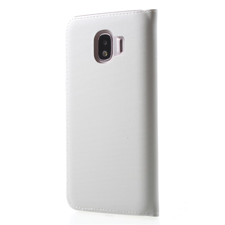 View Window Leather Phone Cover for Samsung Galaxy J2 Pro 2018 - White-2