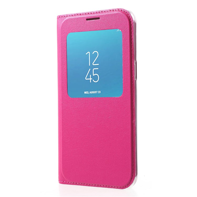 View Window Leather Mobile Casing for Samsung Galaxy J2 Pro 2018 - Rose-3