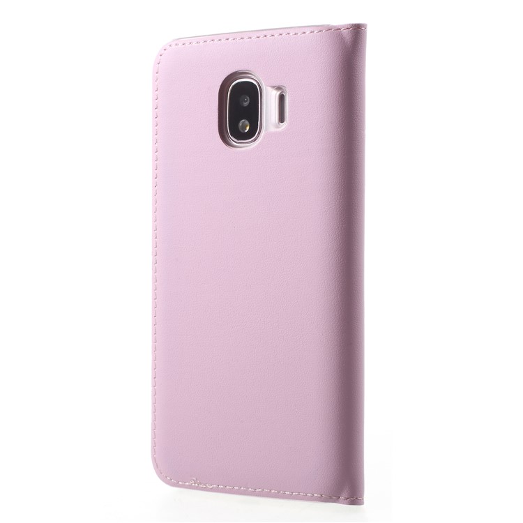 View Window Leather Protective Case for Samsung Galaxy J2 Pro 2018 - Pink-2