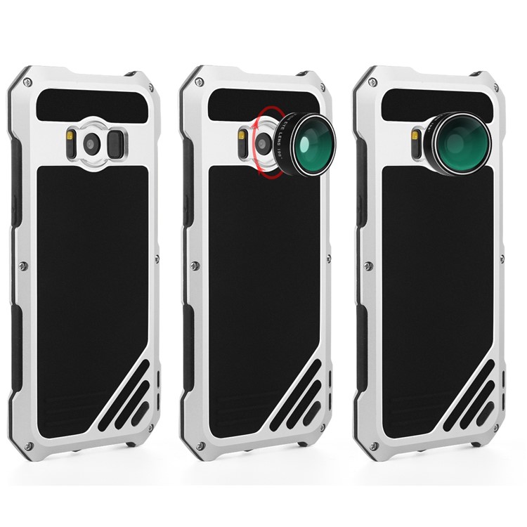 For Samsung Galaxy S8+ G955 Heavy Duty Shockproof Metal Cover with Fisheye/Wide-angle/Macro Lens - Silver-3