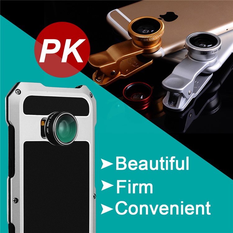 For Samsung Galaxy S8+ G955 Heavy Duty Shockproof Metal Cover with Fisheye/Wide-angle/Macro Lens - Silver-7
