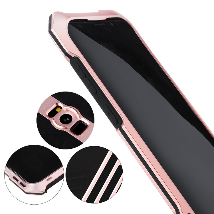 For Samsung Galaxy S8+ G955 Heavy Duty Shockproof Metal Mobile Case with Fisheye/Wide-angle/Macro Lens - Rose Gold-10