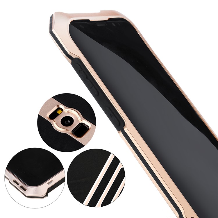 For Samsung Galaxy S8+ G955 Heavy Duty Shockproof Metal Phone Cover with Fisheye/Wide-angle/Macro Lens - Gold-10