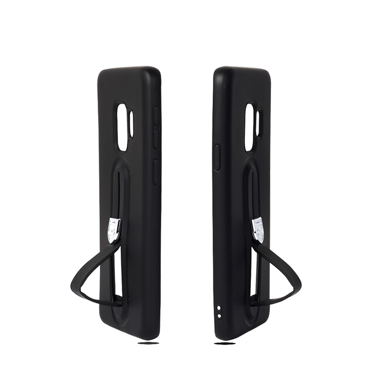 OCUBE Soft TPU Back Case with Sliding Kickstand for Samsung Galaxy S9 SM-G960 - Black-4