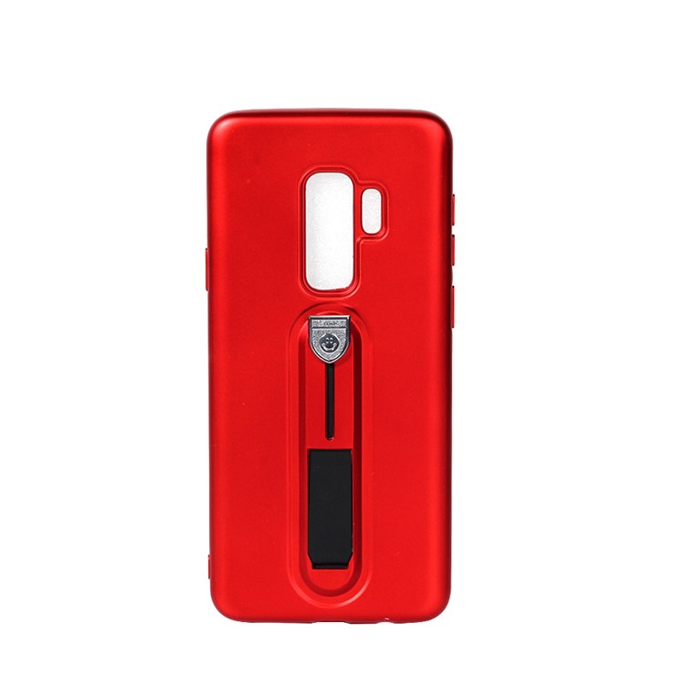 OCUBE Slide Finger Grip Kickstand Soft TPU Phone Case for Samsung Galaxy S9+ G965 - Red-3