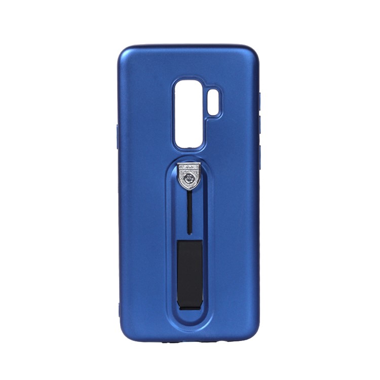 OCUBE Slide Finger Grip Kickstand Soft TPU Phone Cover for Samsung Galaxy S9+ G965 - Blue-2