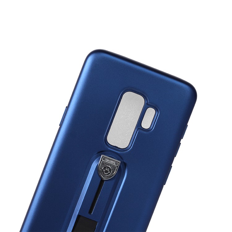 OCUBE Slide Finger Grip Kickstand Soft TPU Phone Cover for Samsung Galaxy S9+ G965 - Blue-4