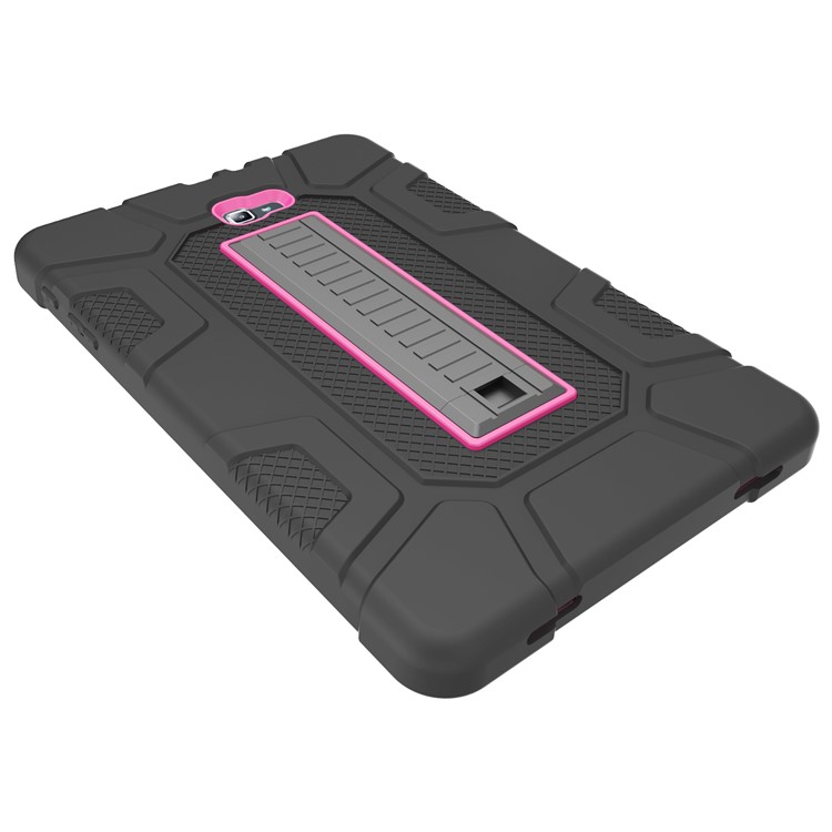 Shock Proof Anti-dust Hybrid TPU + PC Protective Cover with Kickstand for Samsung Galaxy Tab A 10.1 (2016) - Rose + Black-8