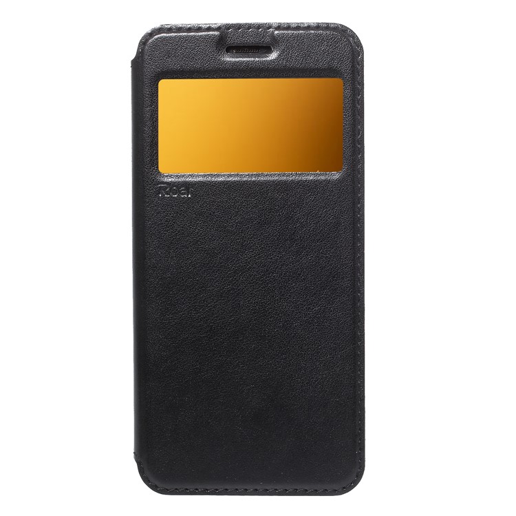 ROAR KOREA View Window Noble Leather Flip Stand Cover Case for Samsung Galaxy A8 (2018) - Black-3