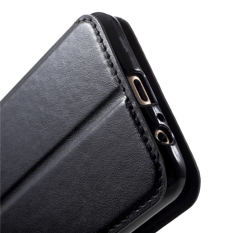 ROAR KOREA View Window Noble Leather Flip Stand Cover Case for Samsung Galaxy A8 (2018) - Black-9