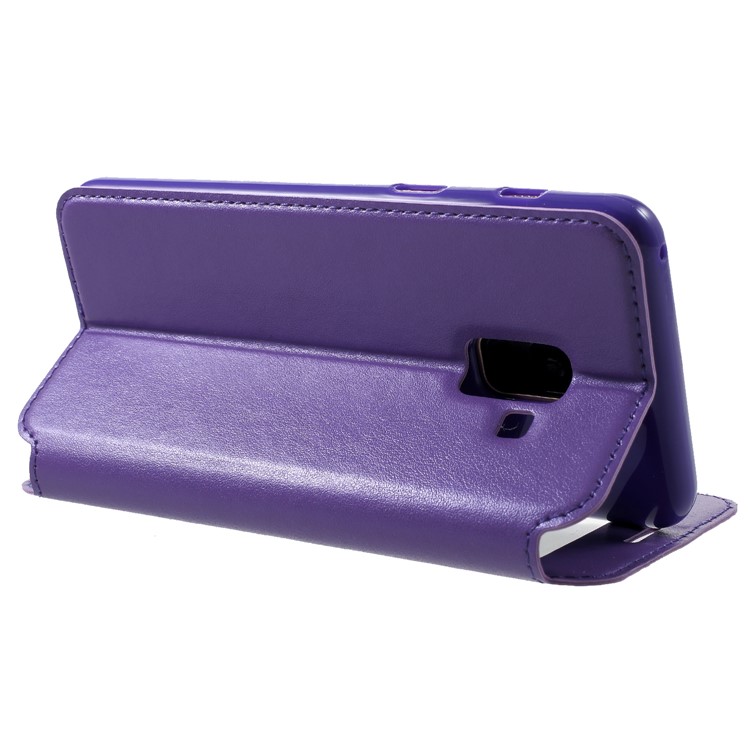 ROAR KOREA View Window Noble Leather Protector Shell for Samsung Galaxy A8 (2018) - Purple-5