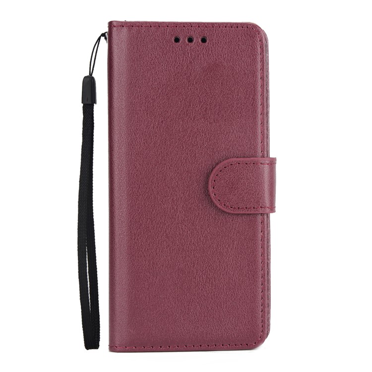 PU Leather Protector Mobile Phone Shell for Samsung Galaxy S9 SM-G960 - Wine Red-2