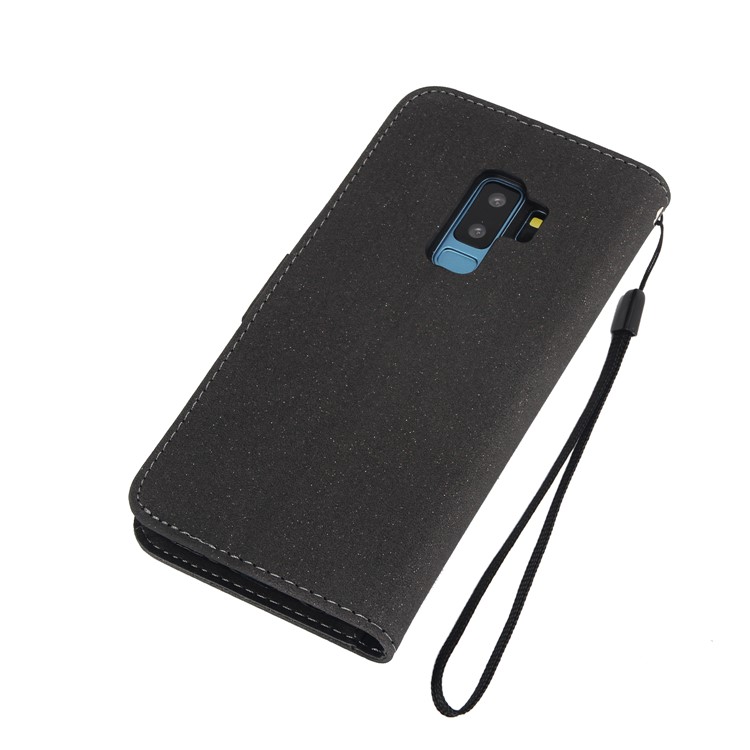 Imprint Dream Catcher PU Leather Wallet Stand Case for Samsung Galaxy S9 Plus SM-G965 - Black-8