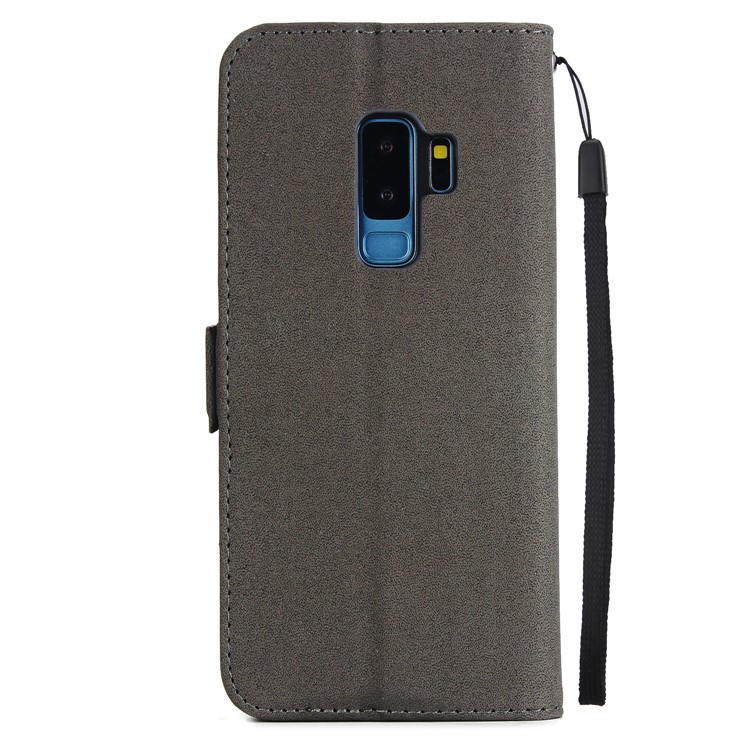Imprint Dream Catcher PU Leather Wallet Cover with Stand for Samsung Galaxy S9+ SM-G965 - Grey-3
