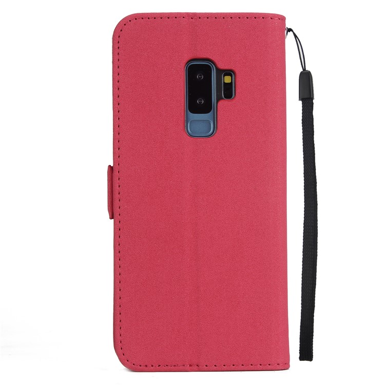 Imprint Dream Catcher Wallet Leather Stand Shell for Samsung Galaxy S9+ SM-G965 - Red-3